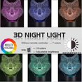 thumbnail image 2 of Animal Wolf Gifts for Wolf Lovers 3D Illusion Night Light Touch Lamp, Creative RGB Led, Christmas Birthday Decorations Gifts for Boys and Girls, Party Decor, 16 Colors, 2 of 7