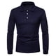 thumbnail image 1 of pstuiky hombres de manga larga, Camisa de manga larga con botones y cuello alto para hombre, color liso tops de invierno para hombre s, 1 of 8