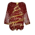 thumbnail image 4 of Chandails d'Automne d'Hiver Grande Taille pour Femmes Chandails de Noël pour Femmes 2025 Col Rond Vacances d'Hiver Mignons Pulls Vin m, 4 of 4