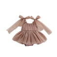 thumbnail image 2 of LYMAYTER Baby Girls Formal Sleeveless Dress with Frilly Netting and Princess Skirt for Summer Events‌ 3M-24M, 2 of 8