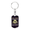 Dog Tag with Swivel Keychain (Gold), variant on Never Underestimate Poker Skills Gambler Dog Tag Keychain Stainless Steel Silver Tone or Gold Tone