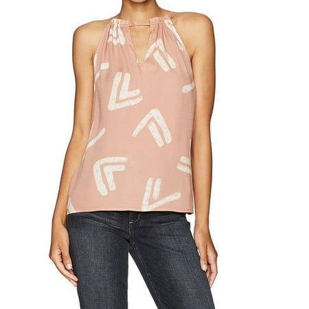 Lucky Brand NEW Pink Womens Size Small S Printed Tie-Back Halter Knit Top