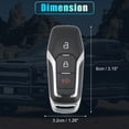 thumbnail image 6 of 315MHz M3N-A2C31243800 Keyless Entry Remote Key Fob for Ford Explorer 2016-2017 3 Buttons with Door Key 49 Chip, 6 of 6
