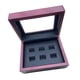 thumbnail image 4 of Vitrina para anillos de , interior de cuero sintético, protección para regalos, recuerdos para aficionados, organizador de anillos versátil. 6 hoyos, 4 of 8