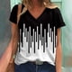 thumbnail image 1 of ICHUANYI Clearance Fashion Woman Causal V-Neck Printing Blouse Short Sleeve T-Shirt Summer Tops(White, XXL) ICHUANYI WER2023081115521, 1 of 5