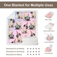 thumbnail image 5 of Puppy Pug Fuzzy Reversible Blanket Cute Unicorn Pink Sherpa Fleece Blanket Kids Ice Cream Cap Warm and Plush Throw Blanket for Bed Sofa Travel Couch Baby(30"x40"), 5 of 6