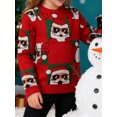 thumbnail image 3 of Family Matching Christmas Sweater Crewneck Long Sleeve Knitted Pullover Tops for Couples, 3 of 7