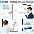 thumbnail image 6 of Magnetic Whiteboard Double-Sided Dry Erase Board, 36 X 24 Inches, Wall Mounted White Board with Pen Tray, Black Aluminium Frame, Includes 1 Eraser & 4 Markers & 8 Magnets, 6 of 8