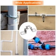 thumbnail image 6 of Uxcell 30pcs 3/8" 27mm Conduit Clamps, M27 U Tube Pipe Clamp, Stainless Steel Rigid Pipe Strap, U Shaped Bracket with Two Hole, Thick, 6 of 6