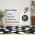 thumbnail image 4 of 2x3 Rug, Geometric Door Mat Washable Non Slip Soft for Entryway, Black and White Honeycomb Rug, Modern Carpet, Geometric Home Decor & Gifts, 4 of 7