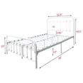 thumbnail image 5 of Metal Full Bed Frame White Color,No Box Spring,Easy Assembly, 5 of 6