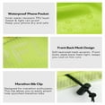 thumbnail image 6 of WATERFLY Unisex Adjustable Sports Jogging Fitness Nylon Running Waist Belt Elastic Band,Fluorescent Green, 6 of 8