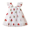 thumbnail image 1 of MEZZALL Robe de Fête Sans Manches en Tulle pour Filles, Robe de Danse Confortable, Blanche, 4-5 Ans, 1 of 8