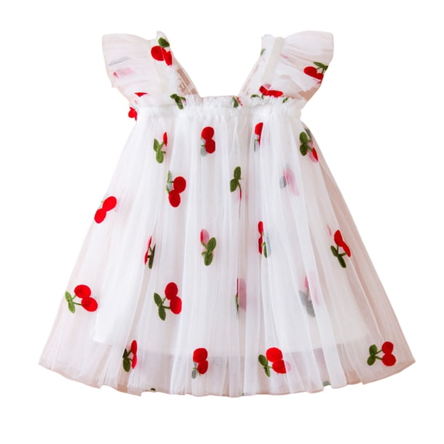 MEZZALL Robe de Fête Sans Manches en Tulle pour Filles, Robe de Danse Confortable, Blanche, 4-5 Ans