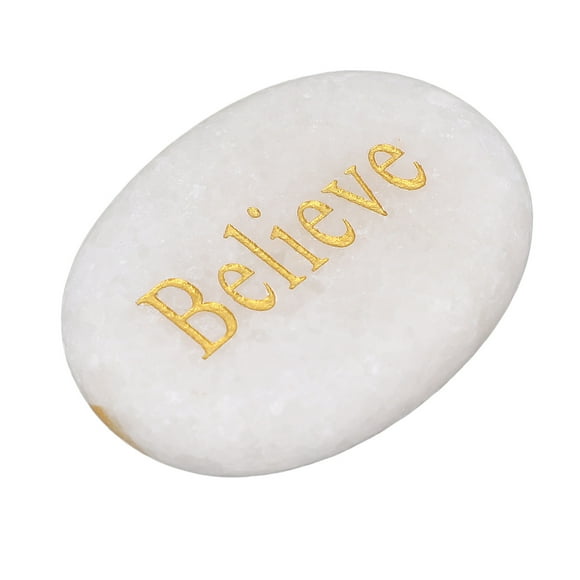 Engraved Inspirational Stone, Inspiring Stone Words Encouragement Amulets Marble Polished Smoothly Comfortable Motivational Stone Gratitude Rocks Engraved Rocks for Decoration