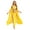 Yellow, variant on dPois Women's Belly Dance Outfit Arabian Princess Halter Bra Top with Maxi Skirts Split Sleeves Yellow XL