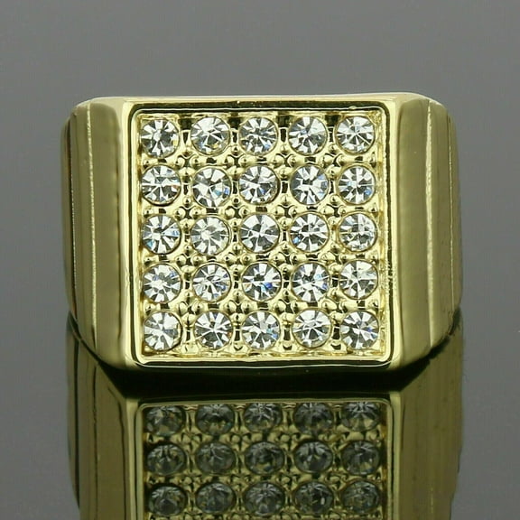 Forever Jewels 2Ct Round Cut Moissanite Engagement Cluster Ring 14k Yellow Gold Plated