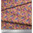 thumbnail image 3 of Soimoi Velvet Fabric Leaves & Bell Floral Decor Fabric Printed Yard 58 Inch Wide, 3 of 3