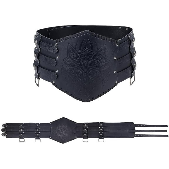 Medieval Wide Belt Leather Armor Belt Vintage Renaissance Wide Belt Knight Corset Belt