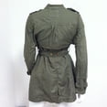thumbnail image 2 of Free People Women's Military Jacket Long Belted Trench Coat Army Wash 0, 2 of 2