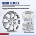thumbnail image 4 of Hubcaps Wheel Covers 15 " Set of 4 for 2009-2019 TOYOTA COROLLA Snap on Installation ABS+PC Material (Chrome), 4 of 7