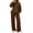 15# Coffee, variant on Women Sweat Sets 2 Piece Outfits | Lounge Sweatsuits, Outfit for Travel Airport, Crew Neck Sweatshirt Barrel Pant Set, Loose Fall Sweatsuits, Lightweight Sweat Suit Yellow L