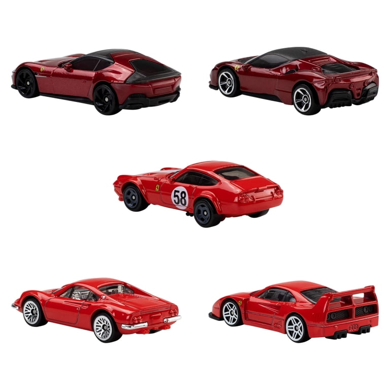 Hot Wheels Ferrari 5-Pack, Set of 5 Die-Cast Toy Ferrari