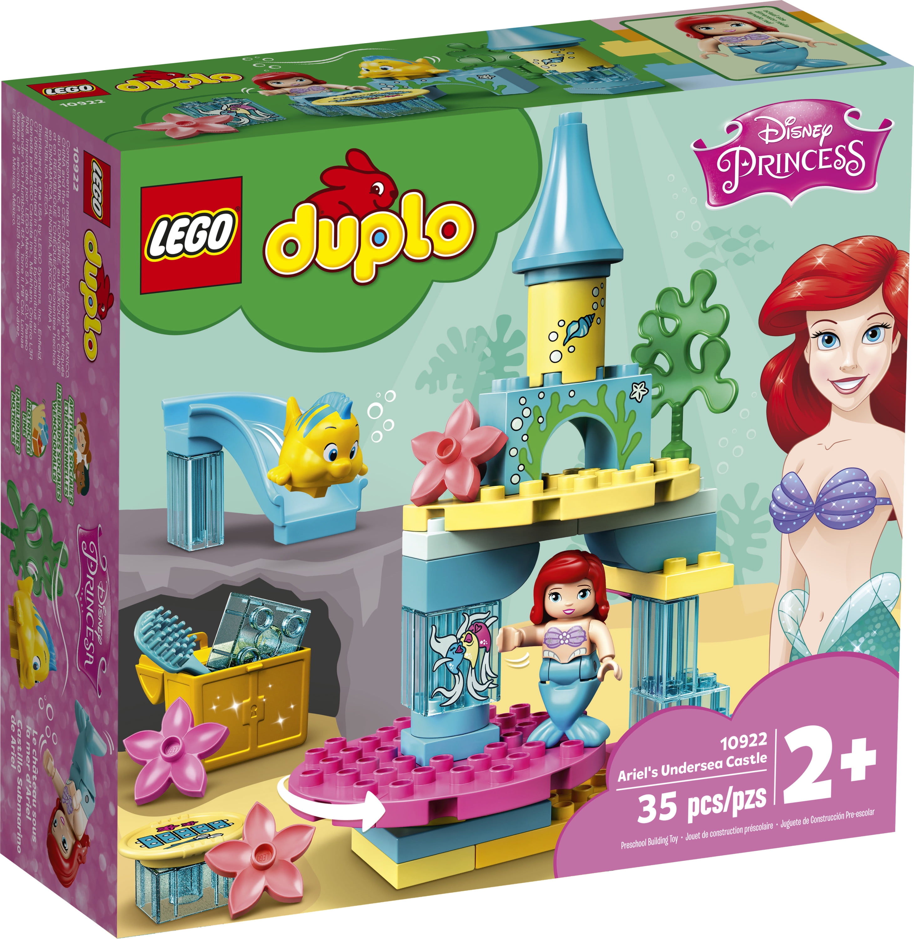 fersken Tilskynde fårehyrde LEGO DUPLO Disney Ariel's Undersea Castle 10922 Toddler Building Toy with  Flounder (35 Pieces) - Walmart.com