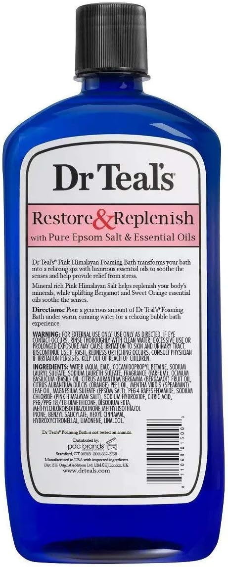 Dr Teal's Foaming Bath 3-Pack (102 Fl Oz Total) Pink Himalayan