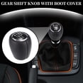 thumbnail image 2 of Unique Bargains 1 Pc 5 Speed Manual Shift Knob - Stick Shifter Lever Knob - for Chevrolet Cruze 08-12 Faux Leather, Black, 2 of 7