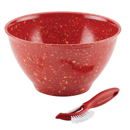 Rachael Ray Kitchen Utensils Garbage Bowl and Veg-a-Peel Set  2-Piece  Red