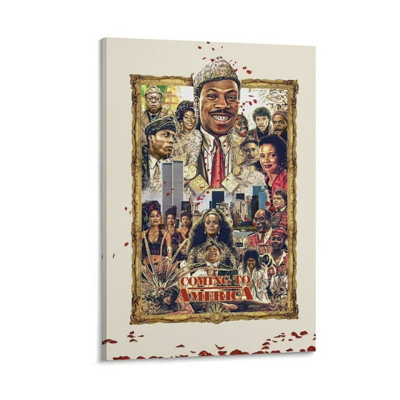 Coming to America Movie Poster Wall Art Poster Scroll Canvas Painting Picture Living Room Decor Home 12x18inch(30x45cm)