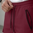 thumbnail image 5 of Axiiglly Cargo Shorts for Men Drawstring Elastic Waist Zipper Pockets Below Knee Twill Chino Hiking Shorts, S-2XL, 5 of 6