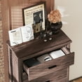 thumbnail image 3 of Generic Retro American Country Style Wooden Dresser with 5 Drawer, Storage Cabinet for Bedroom, Dark Walnut, 3 of 9
