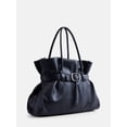 thumbnail image 3 of Scoop Women's Faux Leather Buckle Tote Bag, Rich Black, 3 of 6