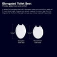 thumbnail image 4 of Kohler K-20110-96 Brevia Quiet-Close Elongated Toilet Seat - Biscuit, 4 of 5