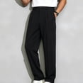 thumbnail image 4 of Big & Tall Mens Dress Pants Business Casual Pleated Front Wrinkle Free Work Golf Trousers Gifts for Men, 4 of 7