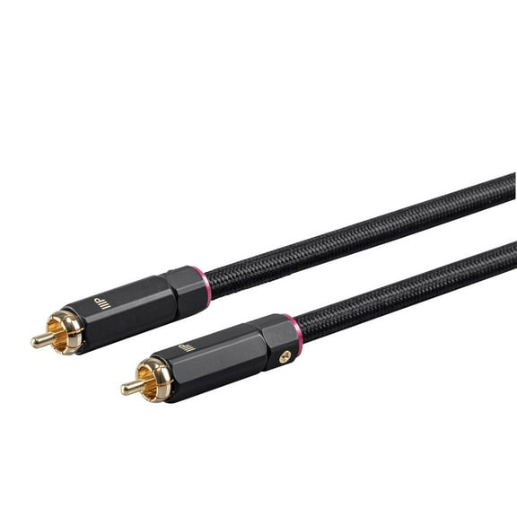 Monoprice Digital Coaxial Audio/Video Cable - 12 Feet - Black | RCA Subwoofer CL2 Rated, RG-6/U 75-ohm - Onix Series