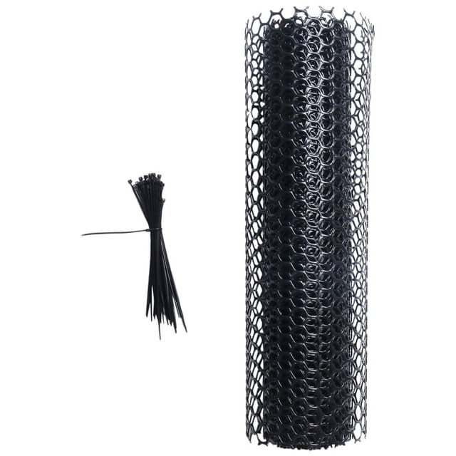 Reusable Plastic Chicken Wire Fence Mesh Hexagonal Mesh DIY Project for Home Garden Courtyard(Black)