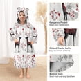 thumbnail image 4 of Wearable Blanket with Sleeves and Pocket Oversized Hooded Sweatshirt 3-14 YR Reindeer Pattern L, 4 of 7