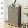 thumbnail image 3 of Homfa 5 Drawer Tall Dresser, Chest of Drawers Storage Cabinet for Bedroom Living Room, Wash Gray, 3 of 6