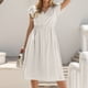 thumbnail image 2 of Vestido informal de mujer con cuello en V y cintura lisa - Tejido de poliéster - Estilo fresco - Tallas S-XL, 2 of 6