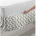 thumbnail image 2 of Fruit Bed Skirt, Bicolour Pattern of Rhythmic Abstract Citrus Slices and Little Leaves, Elastic Bedskirt Dust Ruffle Wrap Around for Bedding Decor, 4 Sizes, Grey Sand Brown, by Ambesonne, 2 of 2
