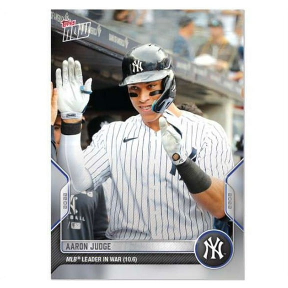 MLB New York Yankees 2022 Topps Now Aaron Judge Trading Card #1036 (League Leader in WAR (10.6))
