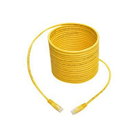 UPC: 0037332204745 | Tripp Lite Premium Cat5/Cat5e/Cat6 Gigabit Molded Patch Cable 24 AWG 550 MHz/1 Gbps (RJ45 M/M) Yellow 35 ft. – Patch cable – RJ-45 (M) to RJ-45 (M) – 35 ft – UTP – CAT 6 – IEEE 802.3ab/IEEE 802.5 – molded solid – yellow