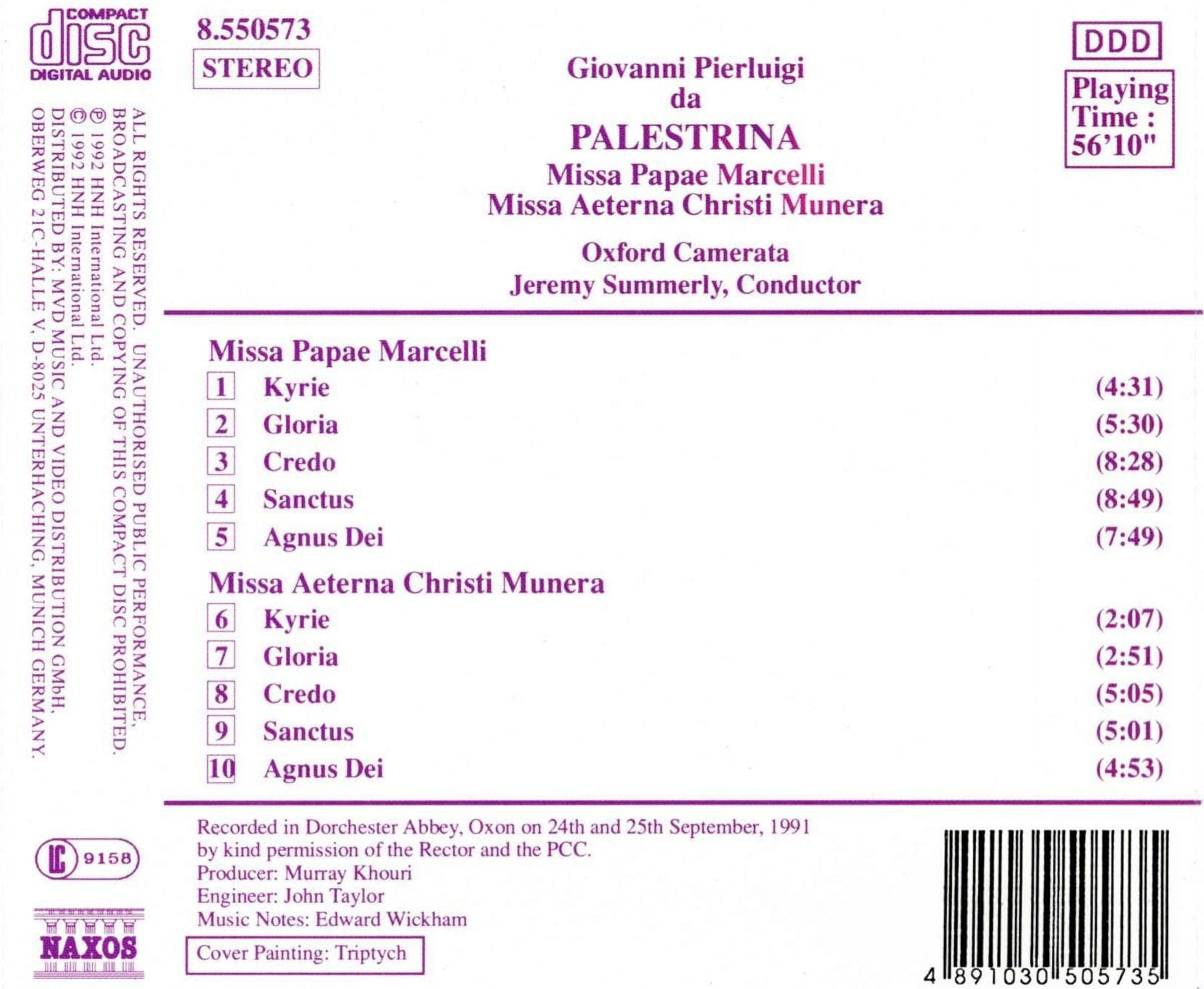 Jeremy Summerly - Missa Papae Marcelli - Music & Performance - CD