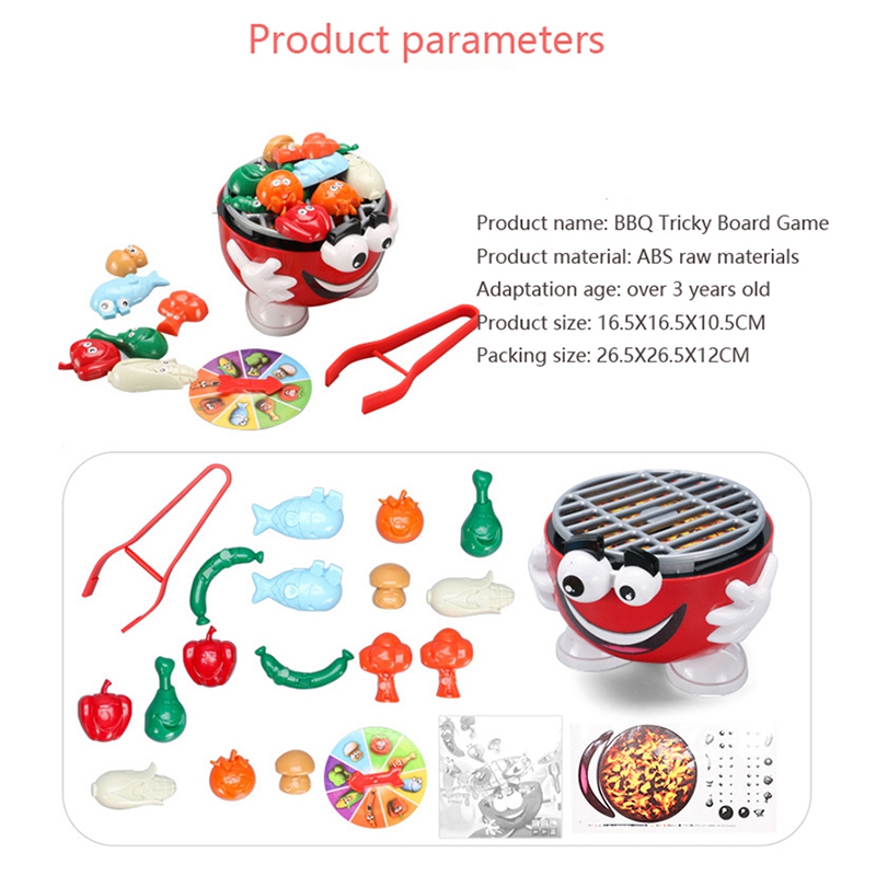 Barbeque Party Action and Reflex Game Set Kids BBQ Games Tricky Desktop