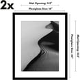 thumbnail image 2 of 16x20 Picture Frame Set of 2 - Black - 12x16 with Mat or 16x20 Without Mat - Gallery Style Wall Frames, 2 of 7