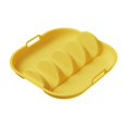 thumbnail image 3 of Bandeja para tacos con asas, capacidad para hasta 4 tacos, bandeja antideslizante, soporte para tacos, ideal para picnic, fiestas y restaurantes. Amarillo, 3 of 8