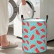 thumbnail image 5 of Balery Watermelon Cesta de ropa redonda con asas, impermeable, independiente, para ropa, juguetes, dormitorio y familia-Small, 5 of 6
